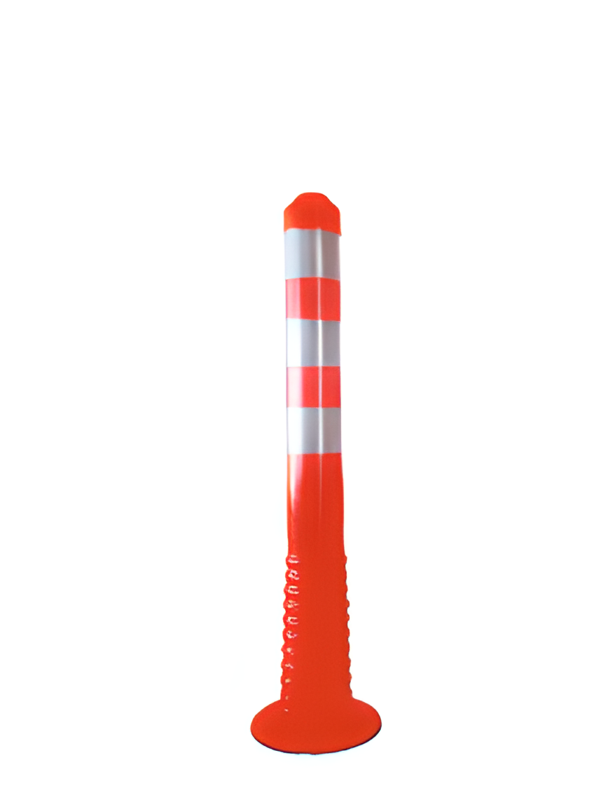 12272 UB R Delinéateur 75 cm fléxible en plastique TPU-CU anti-UV avec 03 bandes réfléchissantes